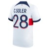 Maillot de Supporter Paris Saint-Germain C. Soler 28 Extérieur 2023-24 Pour Homme